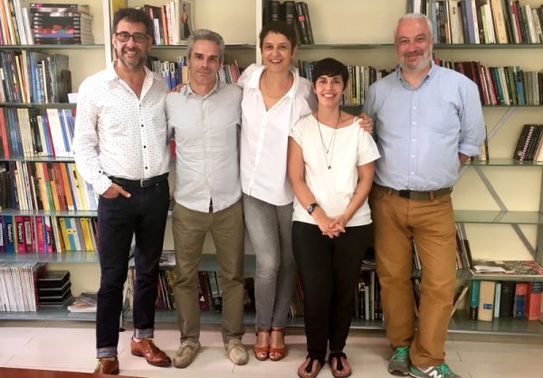 (από αριστερά): Ορέστης Ανδρεαδάκης, Δημήτρης Κερκινός, Ελίζ Ζαλαντό, Γιάννα Σαρρή, Γιώργος Κρασσακόπουλος